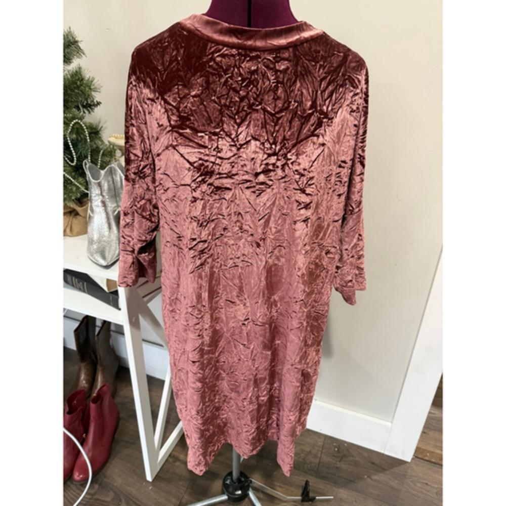 Zara Crushed Velvet Tunic Dress Large